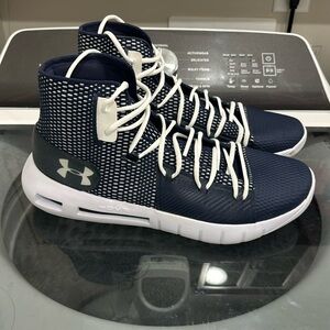 Under Armour Navy and white basketball shoes